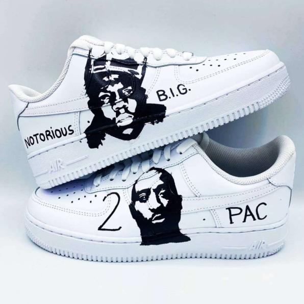 2Pac and Biggie Nike Air Force Custom