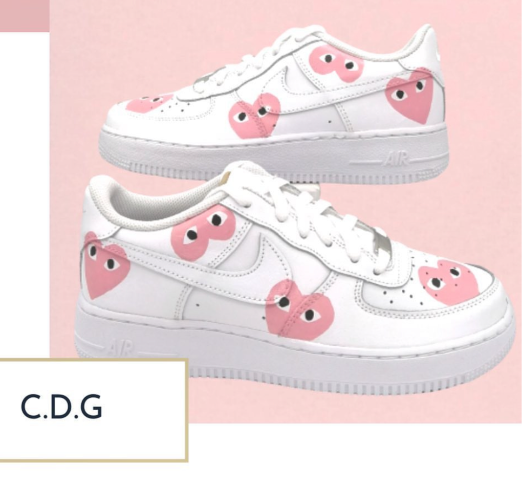 AF1 personalizado “CDG rosa”