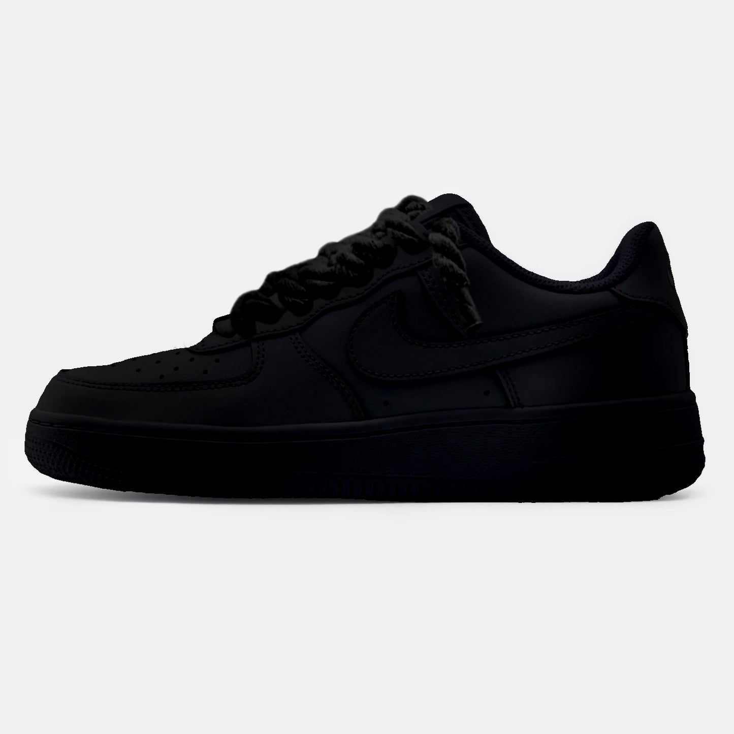 AF1 Custom "VantaBlack Rope Laces"