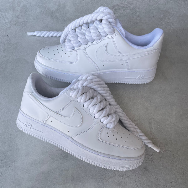 AF1 Personalizado “Cordones de cuerda blancos”