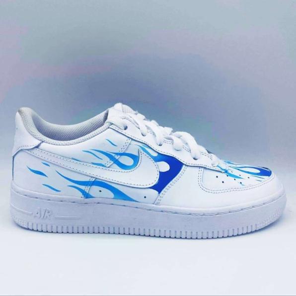 AF1 Custom "Blue Flames"