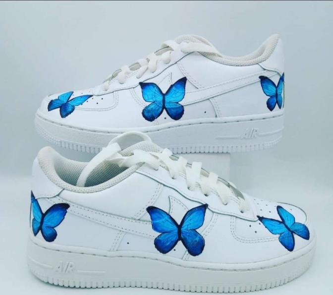AF1 Custom "Blue Butterfly"