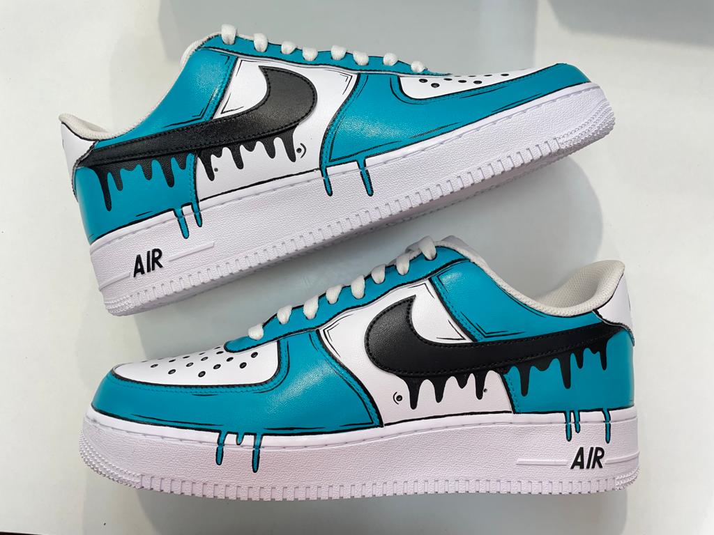 AF1 personalizado "Azul de dibujos animados"