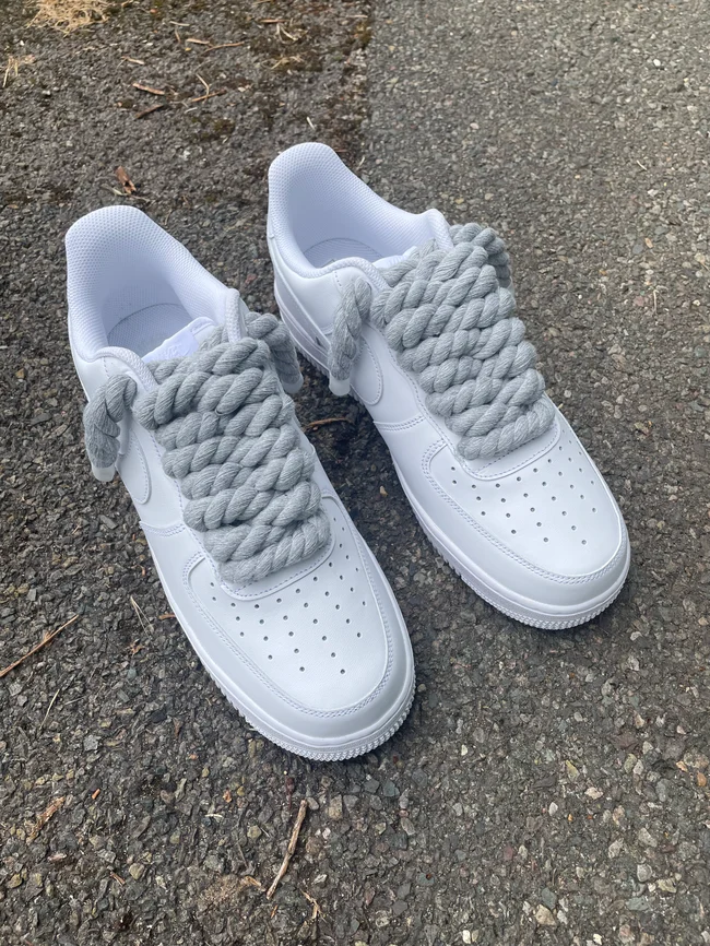 AF1 Personalizado “Cordones de cuerda Gris”